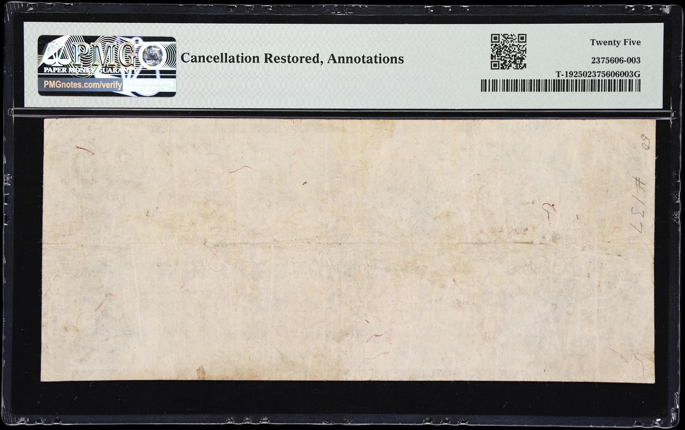 image for: T-19. Confederate Currency. 1861 $20. PMG Very Fine 25.