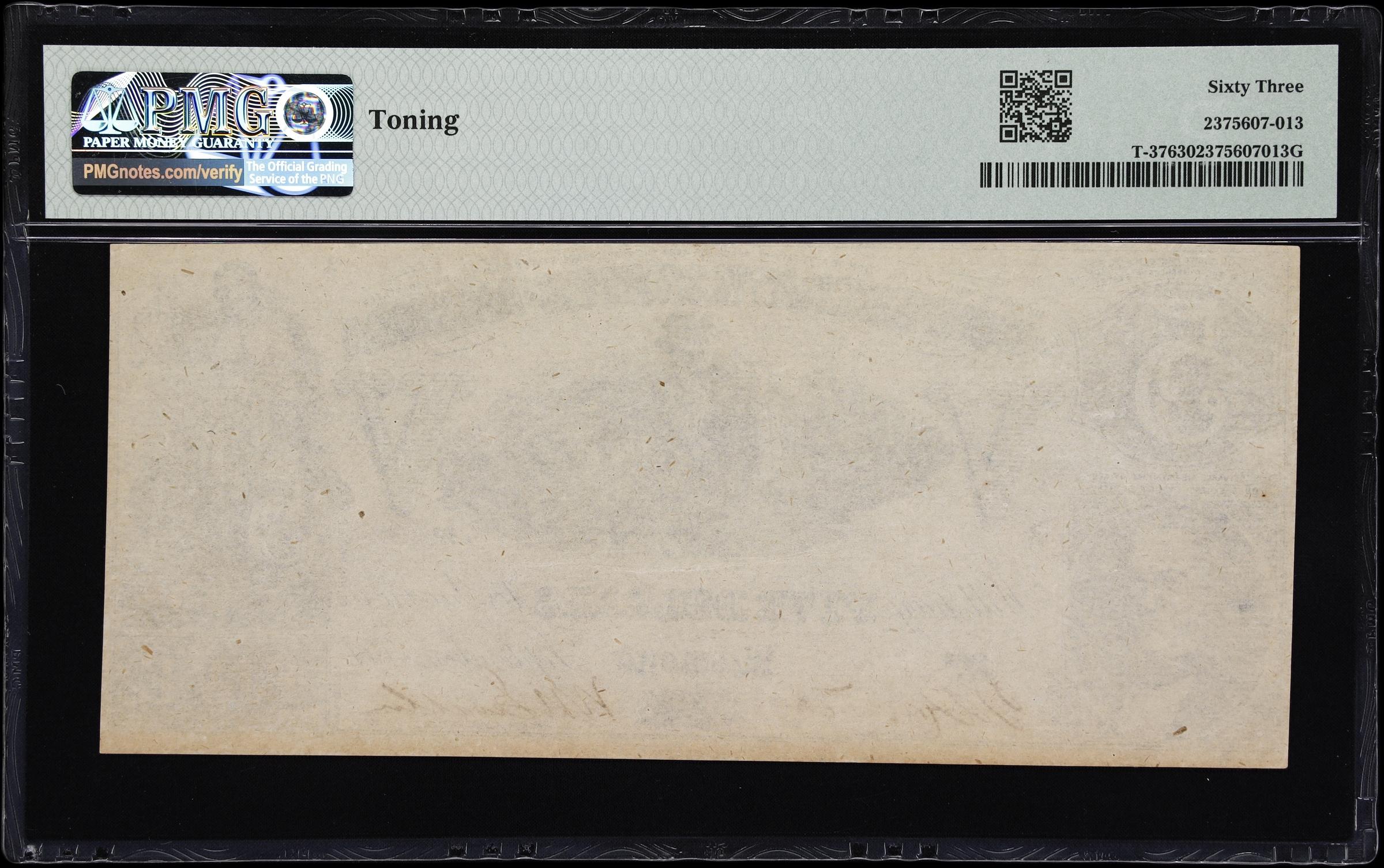 image for: T-37. Confederate Currency. 1861 $5. PMG Choice Uncirculated 63.