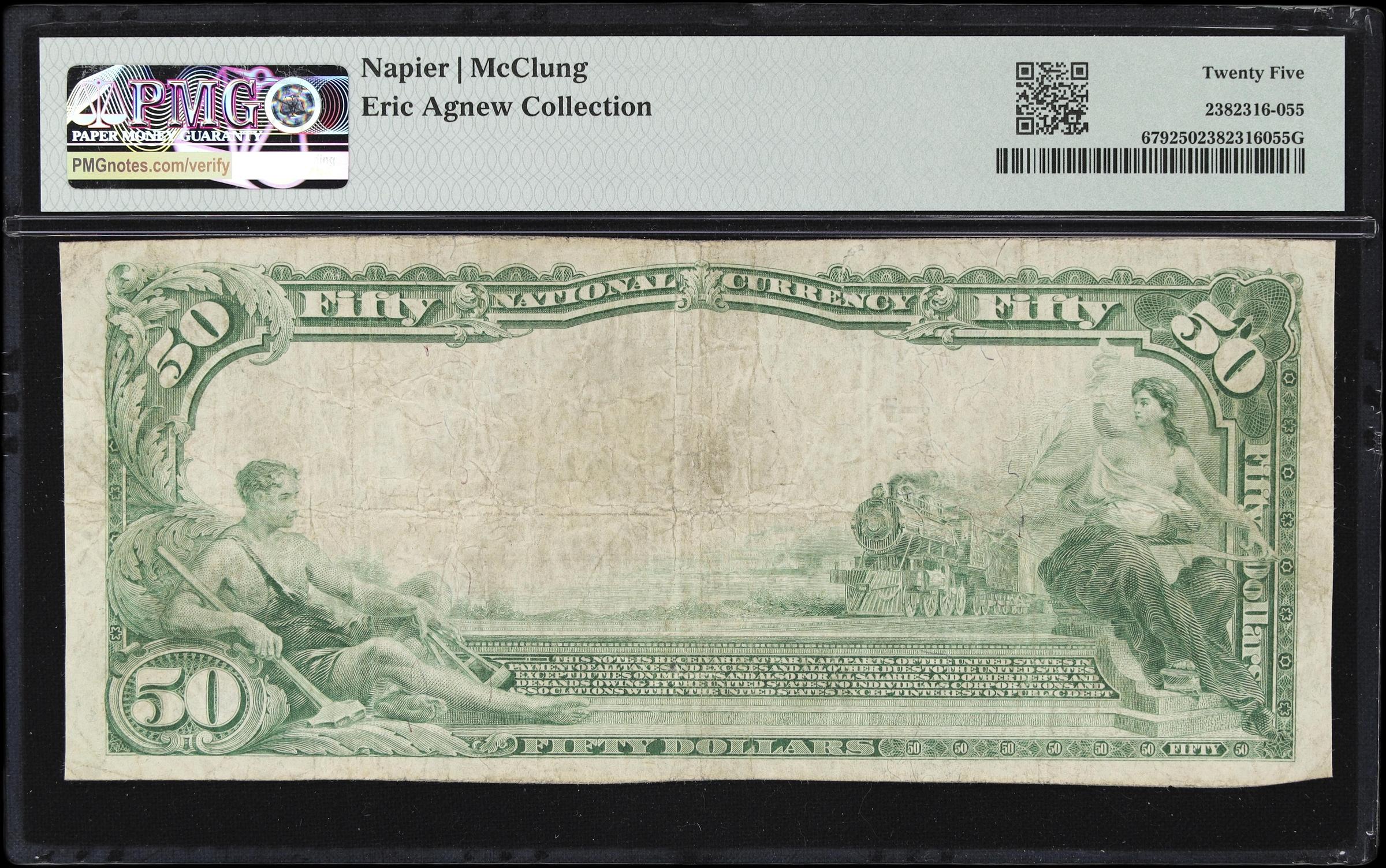 image for: Los Gatos, California. $50 1902 Plain Back. Fr. 679. First NB. Charter #10091. PMG Very Fine 25.