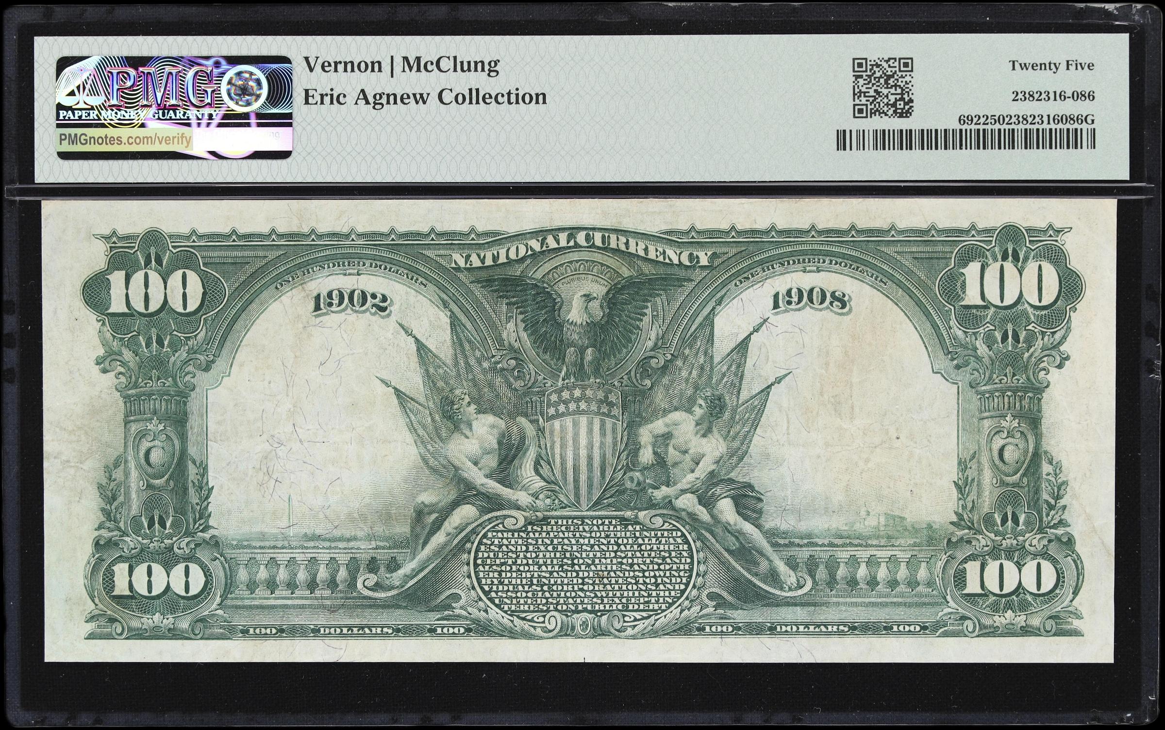 image for: San Francisco, California. $100 1902 Date Back. Fr. 692. Mercantile NB. Charter #9683. PMG Very Fine 25.