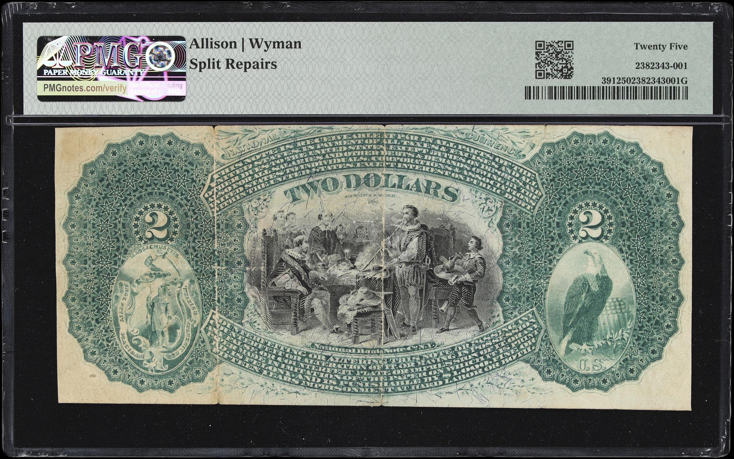 image for: Lynn, Massachusetts. $2 1875. Fr. 391. First NB. Charter #638. PMG Very Fine 25.