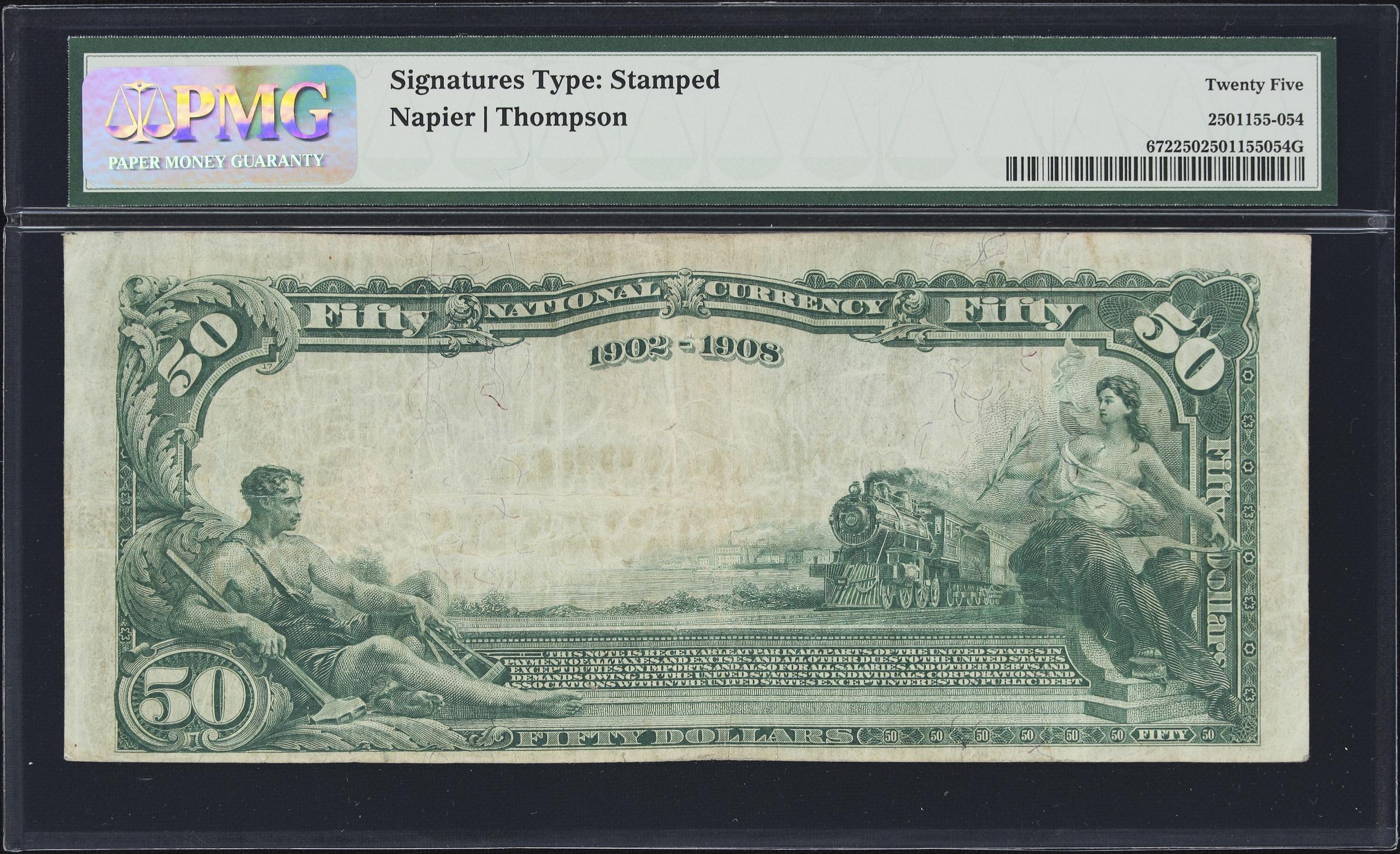 image for: Victoria, Texas. $50 1902 Date Back. Fr. 672. Victoria NB. Charter #10360. PMG Very Fine 25.