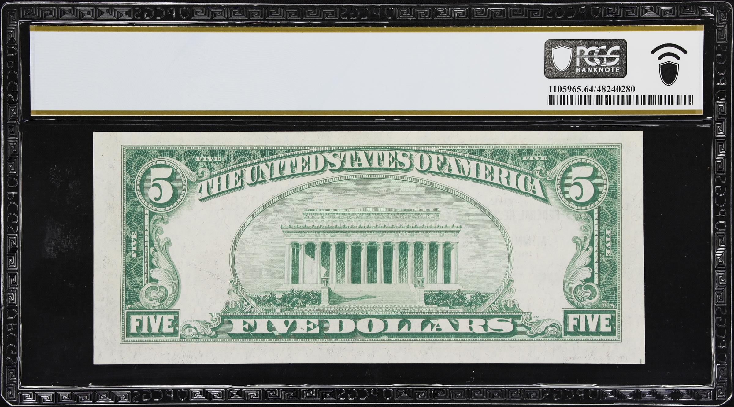 image for: Fr. 1850-I. 1929 $5 Federal Reserve Bank Note. Minneapolis. PCGS Banknote Choice Uncirculated 64 PPQ.
