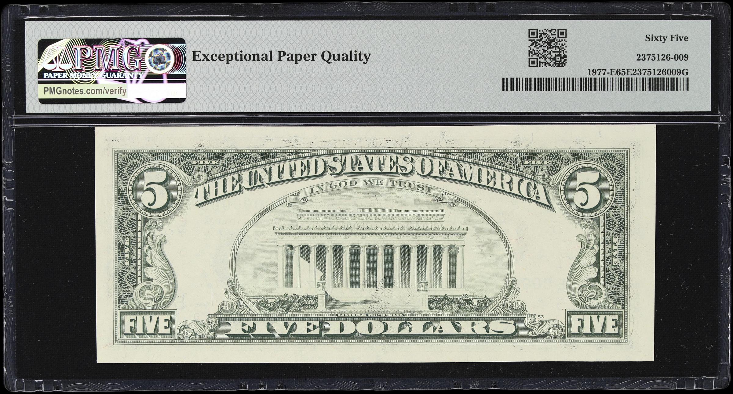 image for: Fr. 1977-E. 1981A $5 Federal Reserve Note. Richmond. PMG Gem Uncirculated 65 EPQ. Serial Number 3.