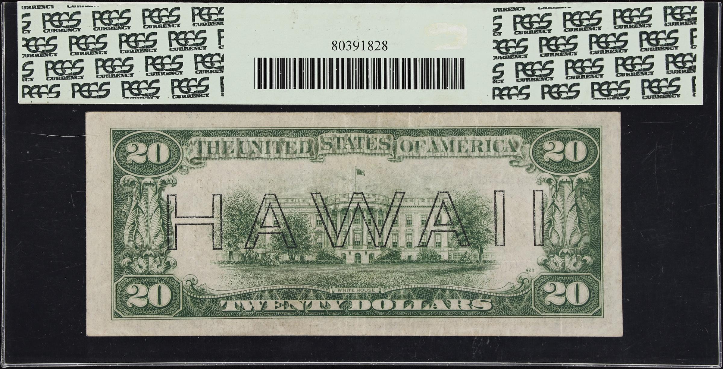 image for: Fr. 2305*. 1934A $20 Hawaii Emergency Star Note. PCGS Currency Very Fine 35 PPQ.