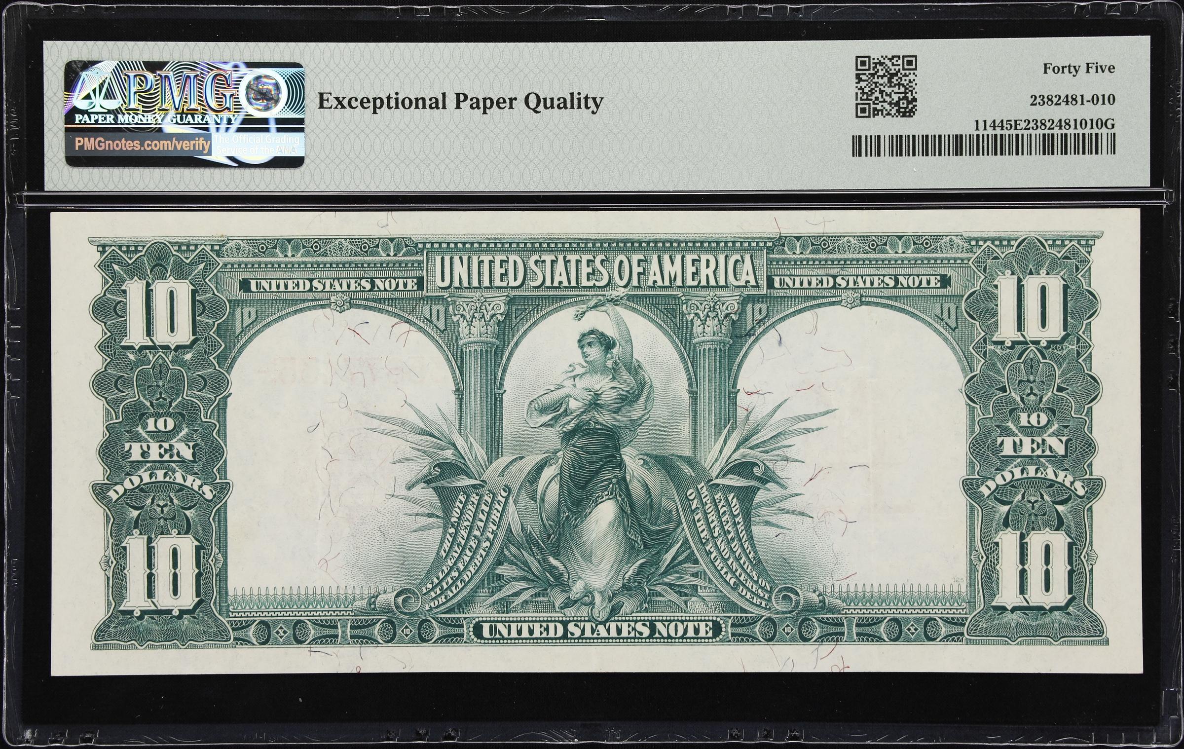 image for: Fr. 114. 1901 $10 Legal Tender Note. PMG Choice Extremely Fine 45 EPQ.