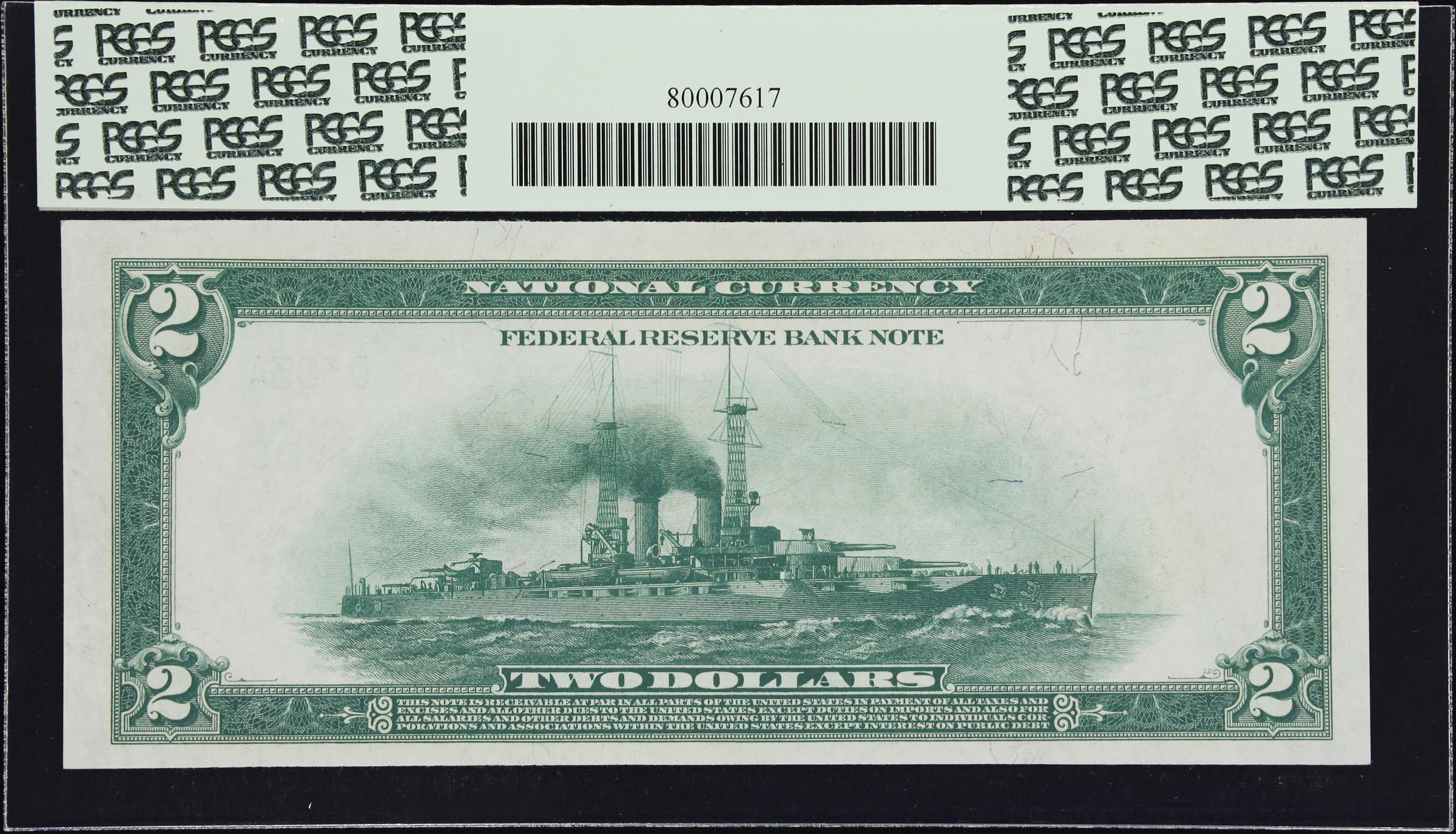 image for: Fr. 757. 1918 $2 Federal Reserve Bank Note. Cleveland. PCGS Currency Gem New 66 PPQ.