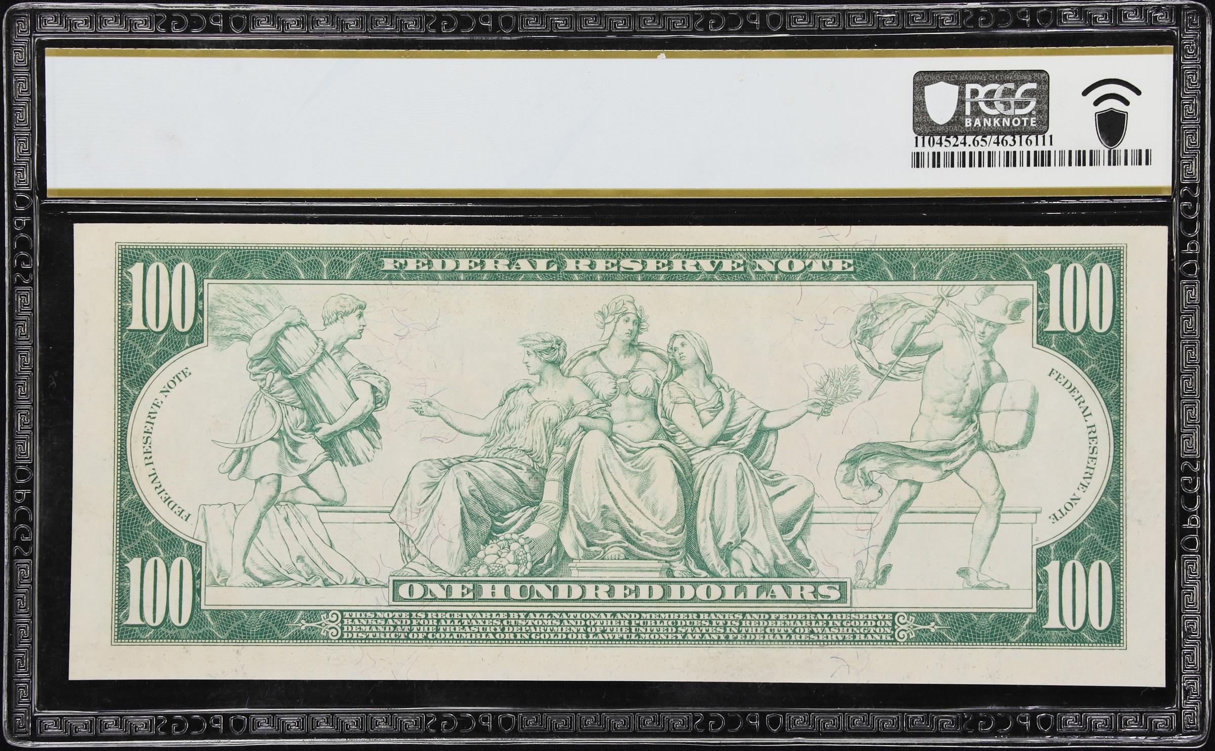 image for: Fr. 1104. 1914 $100 Federal Reserve Note. Atlanta. PCGS Banknote Gem Uncirculated 65 PPQ.
