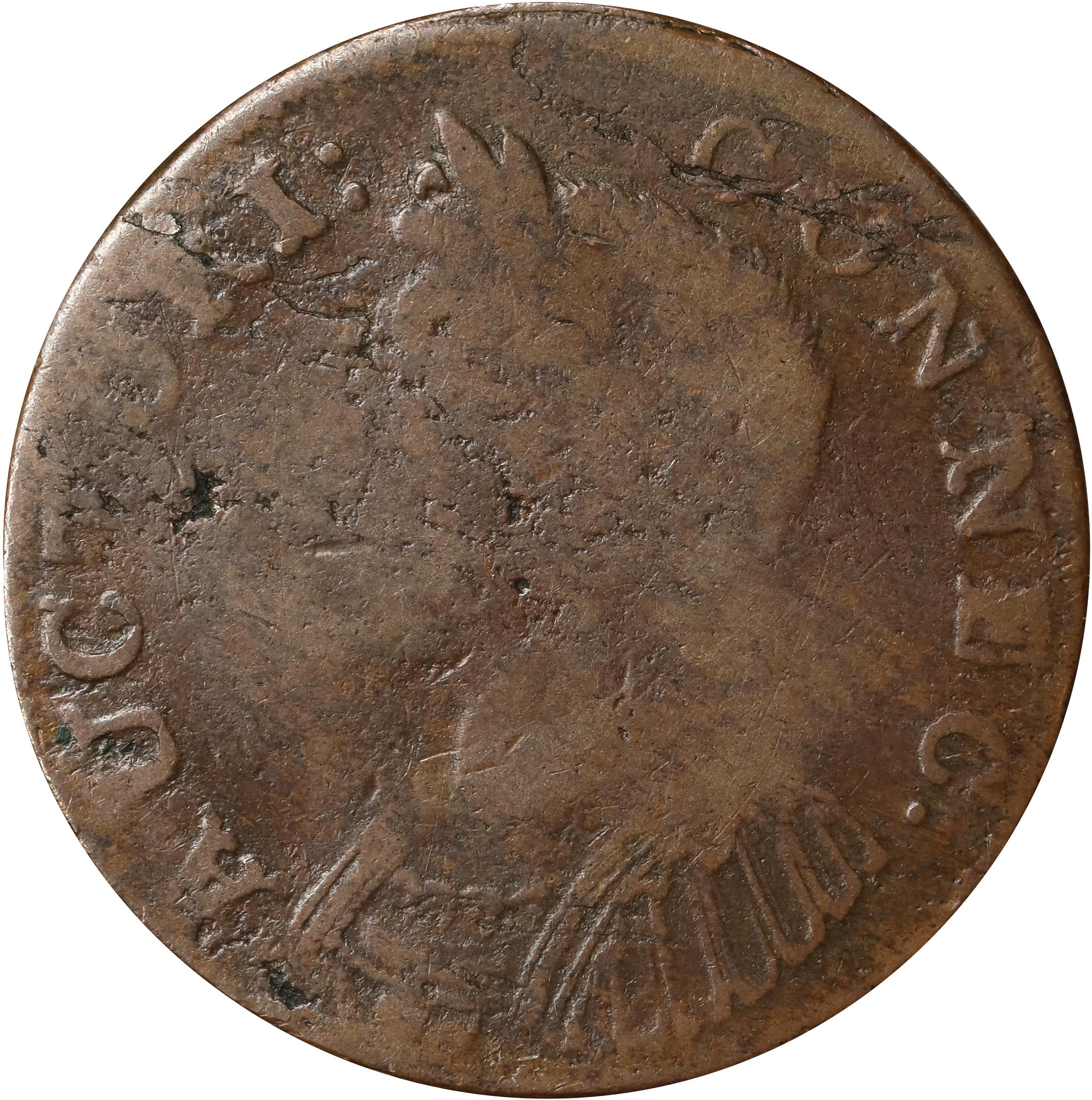 image for: 1785 Connecticut Copper. Miller 8-D, W-2455. Rarity-5+. Bust Left. Fine.