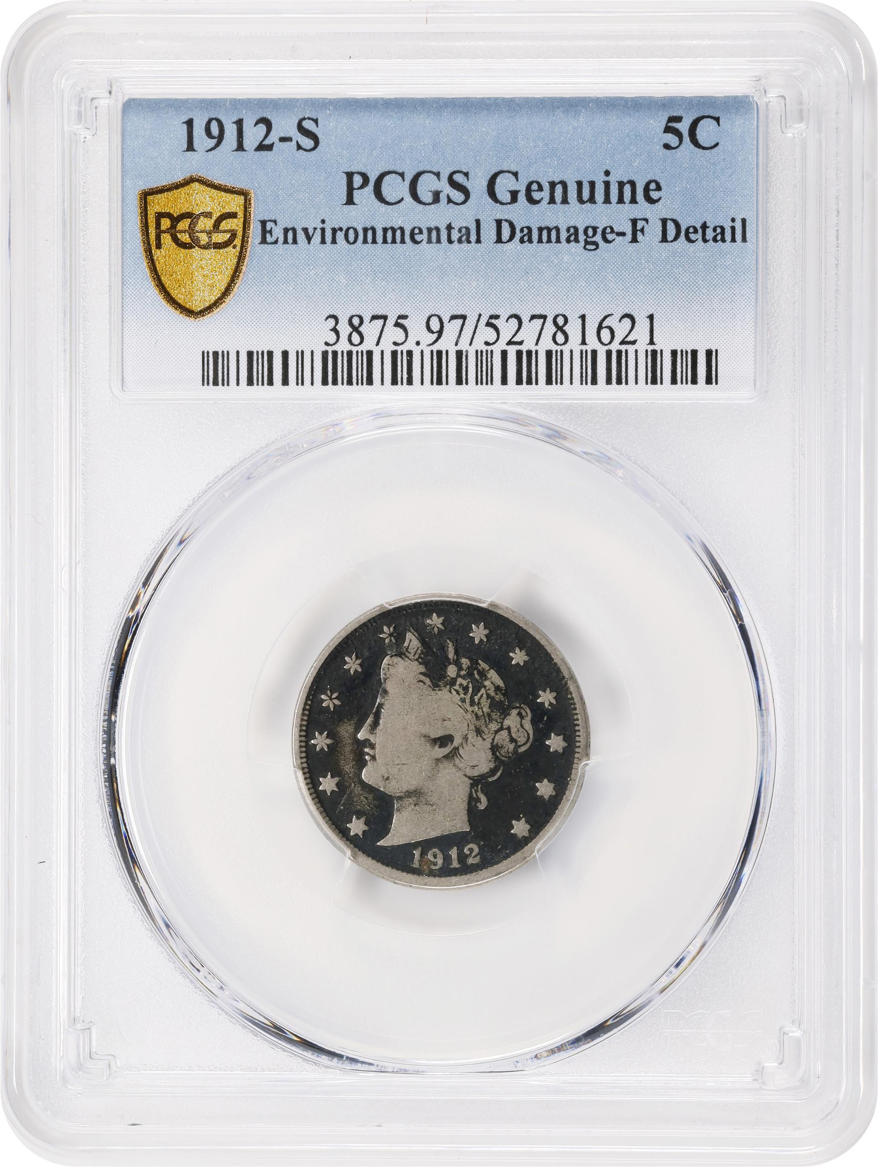 1912-S 5c AG3 CAC thumbnail 7