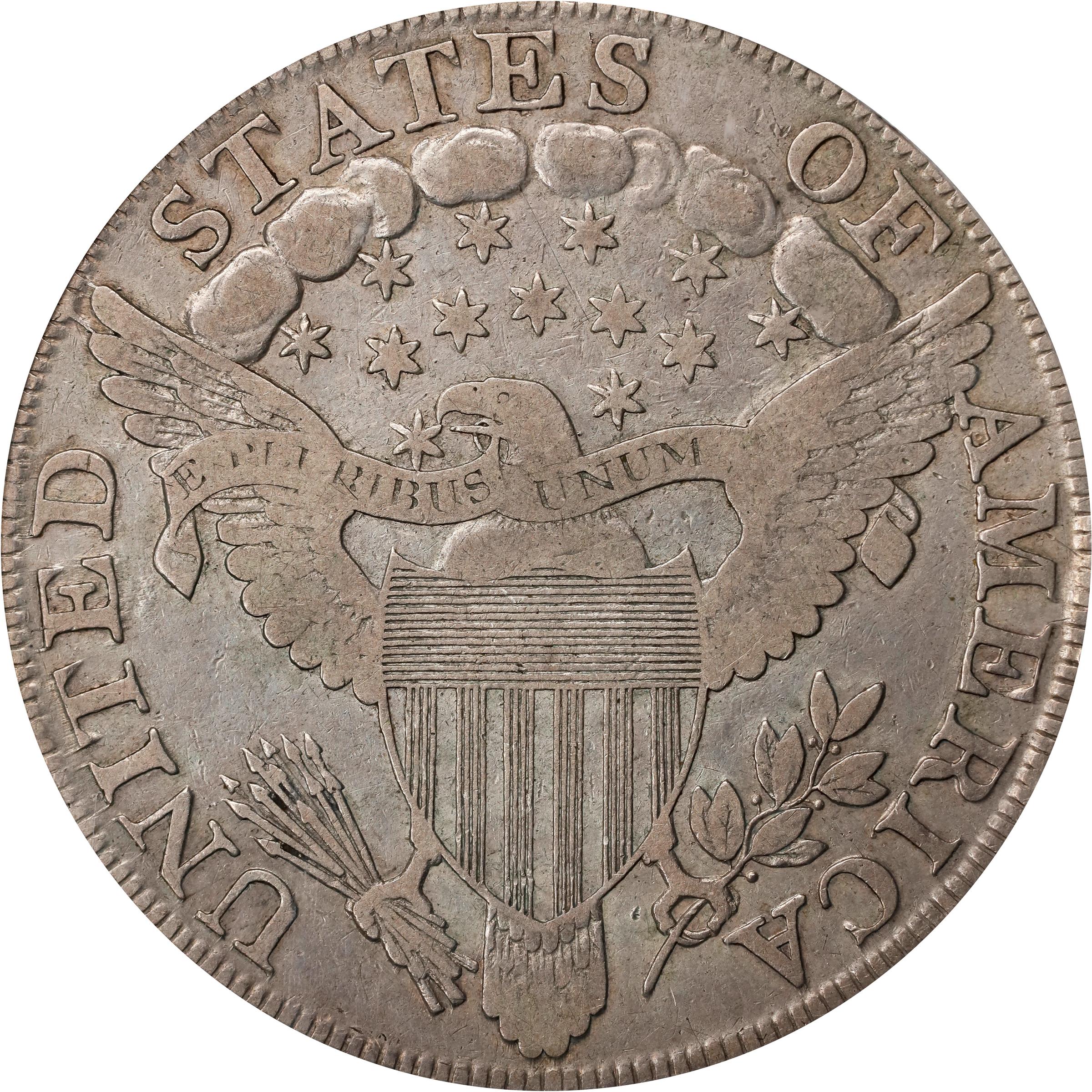 image for: 1802 Draped Bust Silver Dollar. BB-241, B-6. Rarity-1. Narrow Date. VF Details--Cleaned (PCGS).