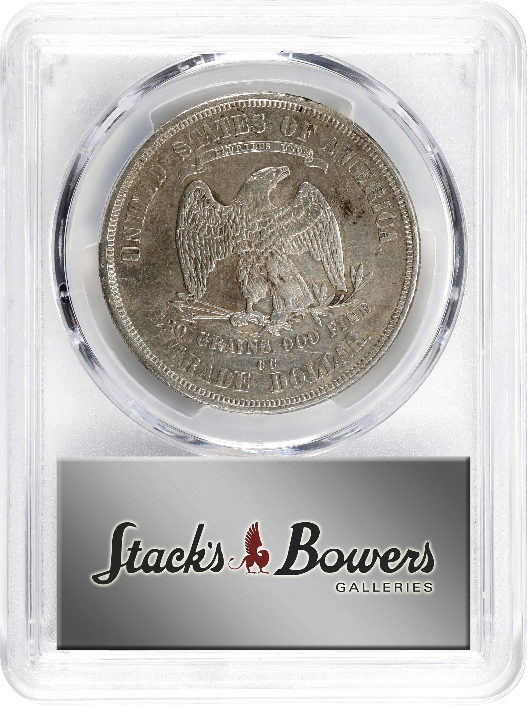 image for: 1874-CC Trade Dollar. Chop Mark. EF Details--Corrosion Removed (PCGS).