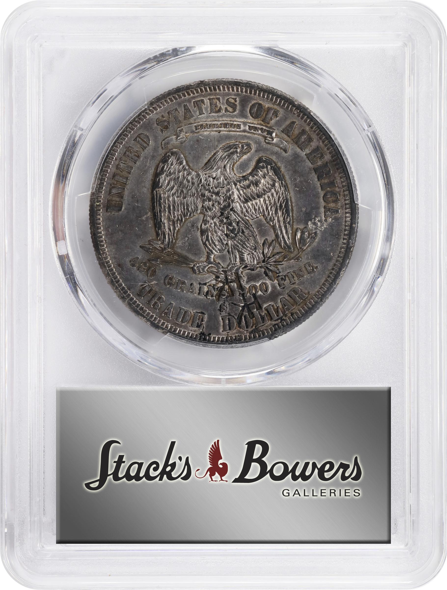 image for: 1878-S Trade Dollar. Chop Mark. EF Details--Cleaned (PCGS).