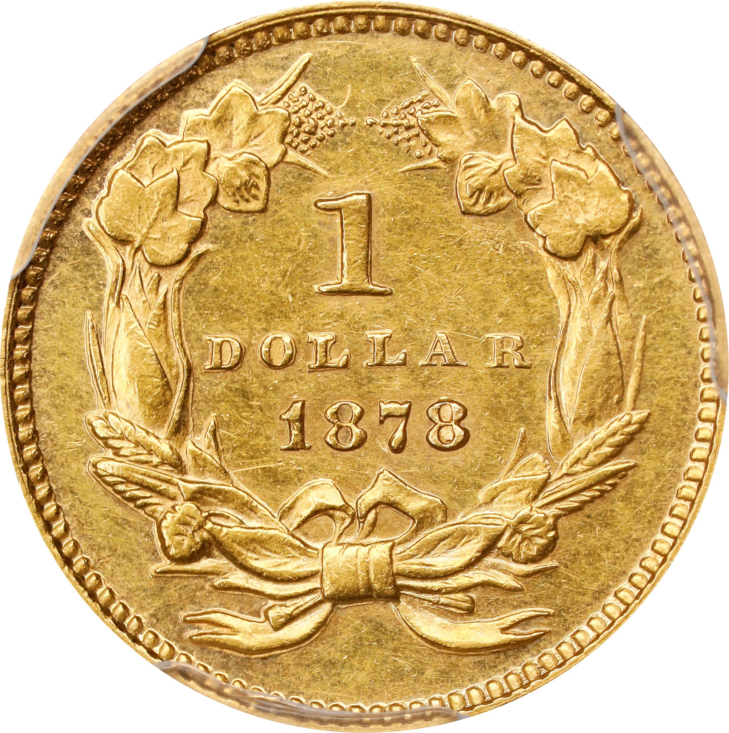 image for: 1878 Gold Dollar. Unc Details--Cleaned (PCGS).