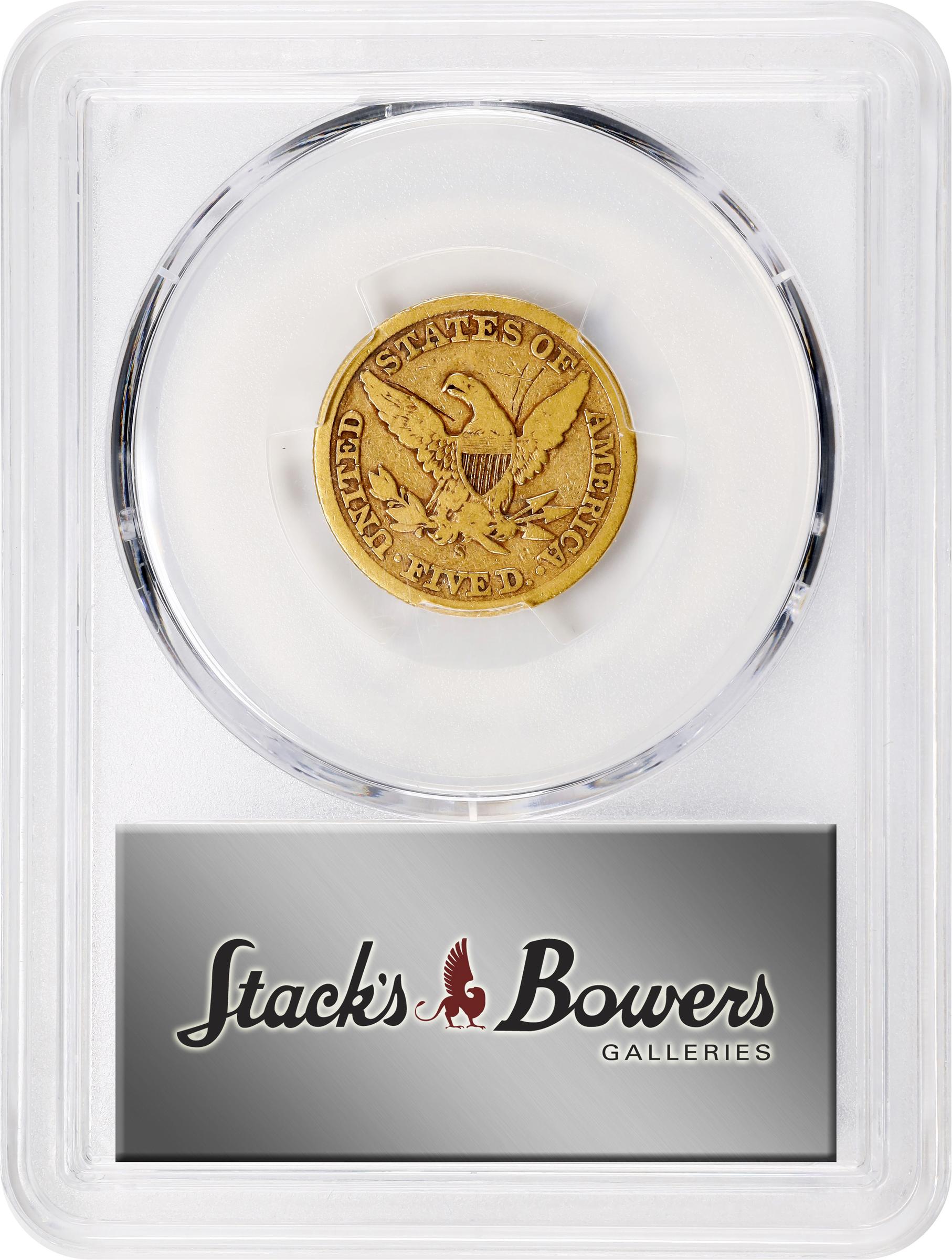 image for: 1858-S Liberty Head Half Eagle. Fine Details--Scratch (PCGS).