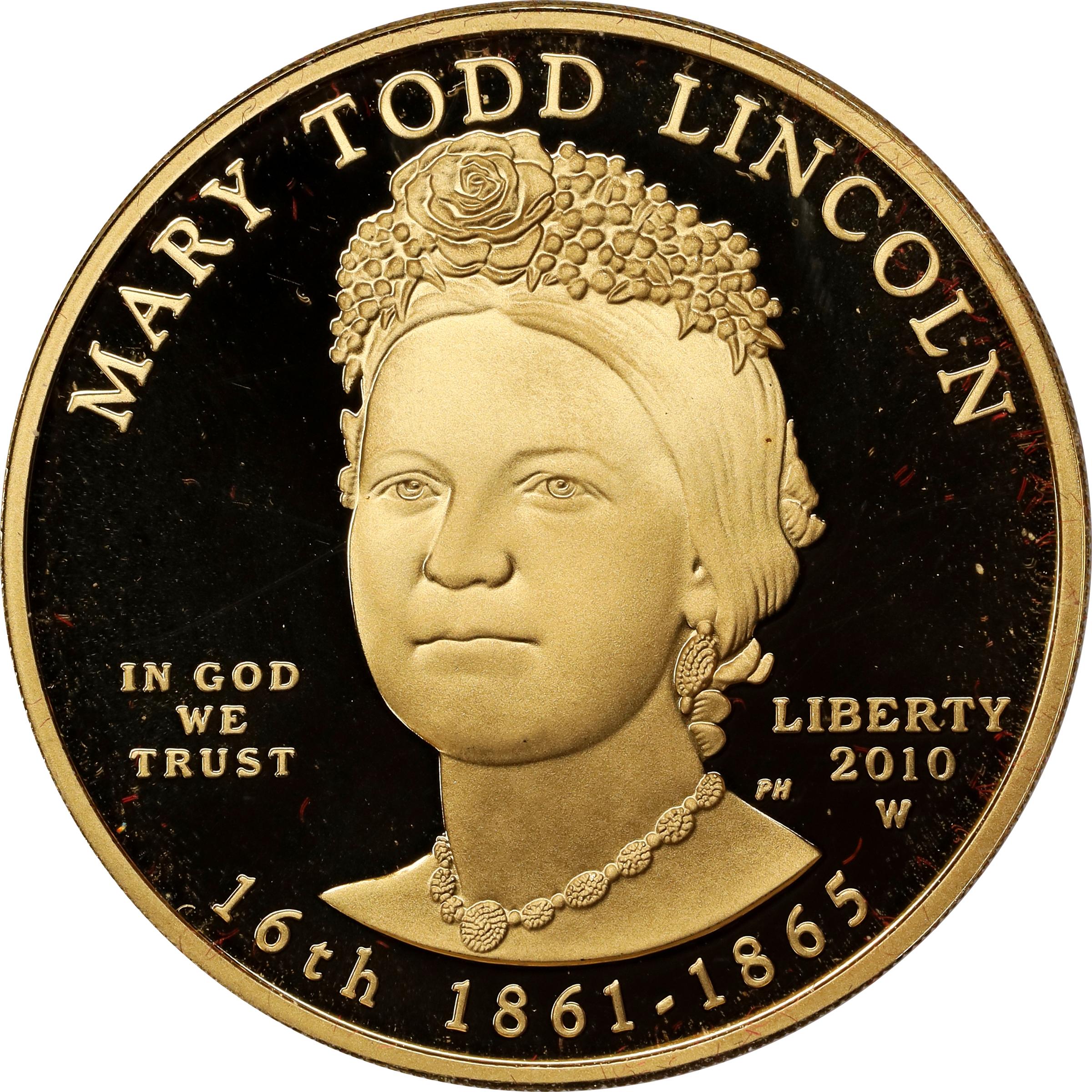 image for: 2010-W First Spouse Gold Bullion Coin. Mary Todd Lincoln. Proof (Uncertified).