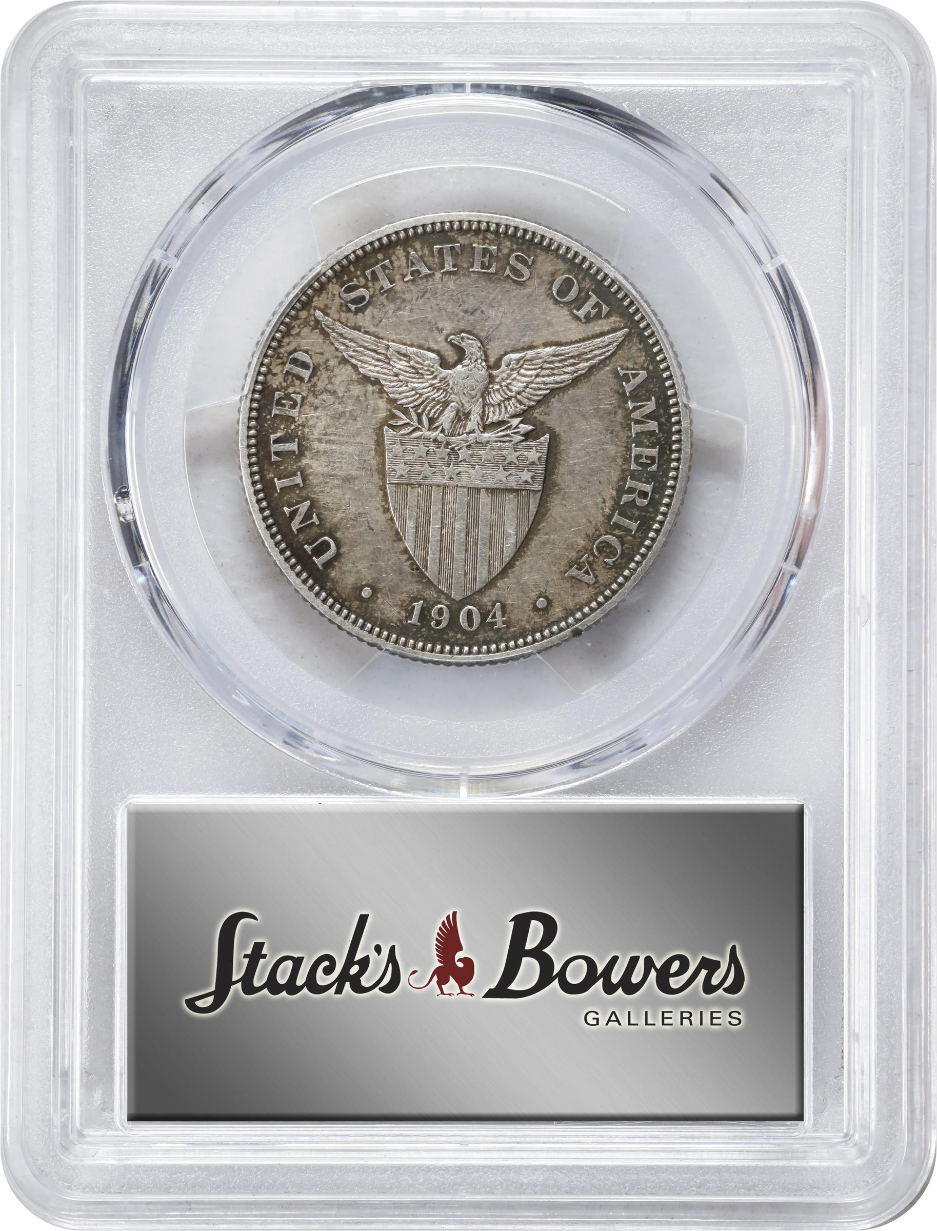 image for: 1904 Fifty Centavos. AU Details--Cleaned (PCGS).