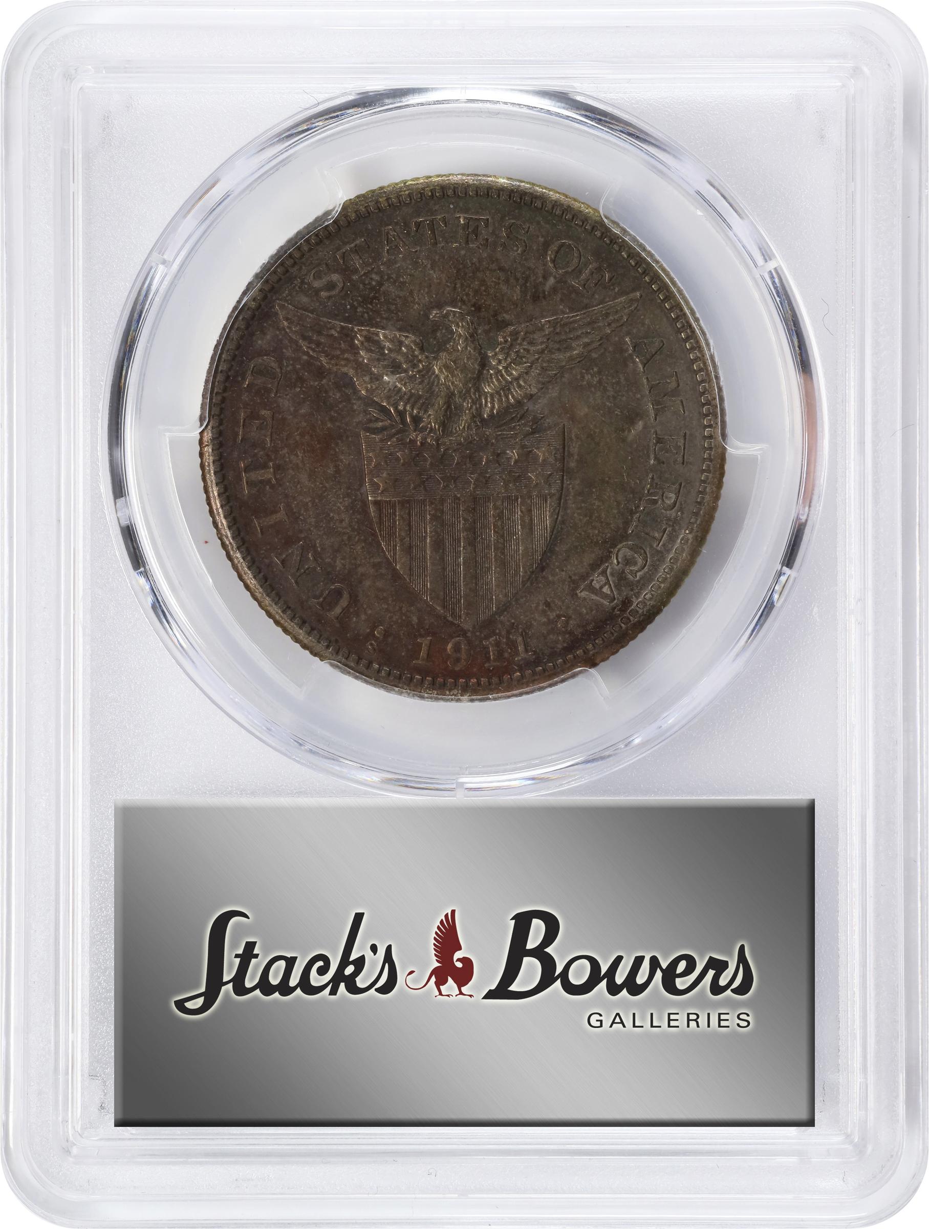 image for: PHILIPPINES. Peso, 1911-S. San Francisco Mint. PCGS Genuine--Cleaned, EF Details.