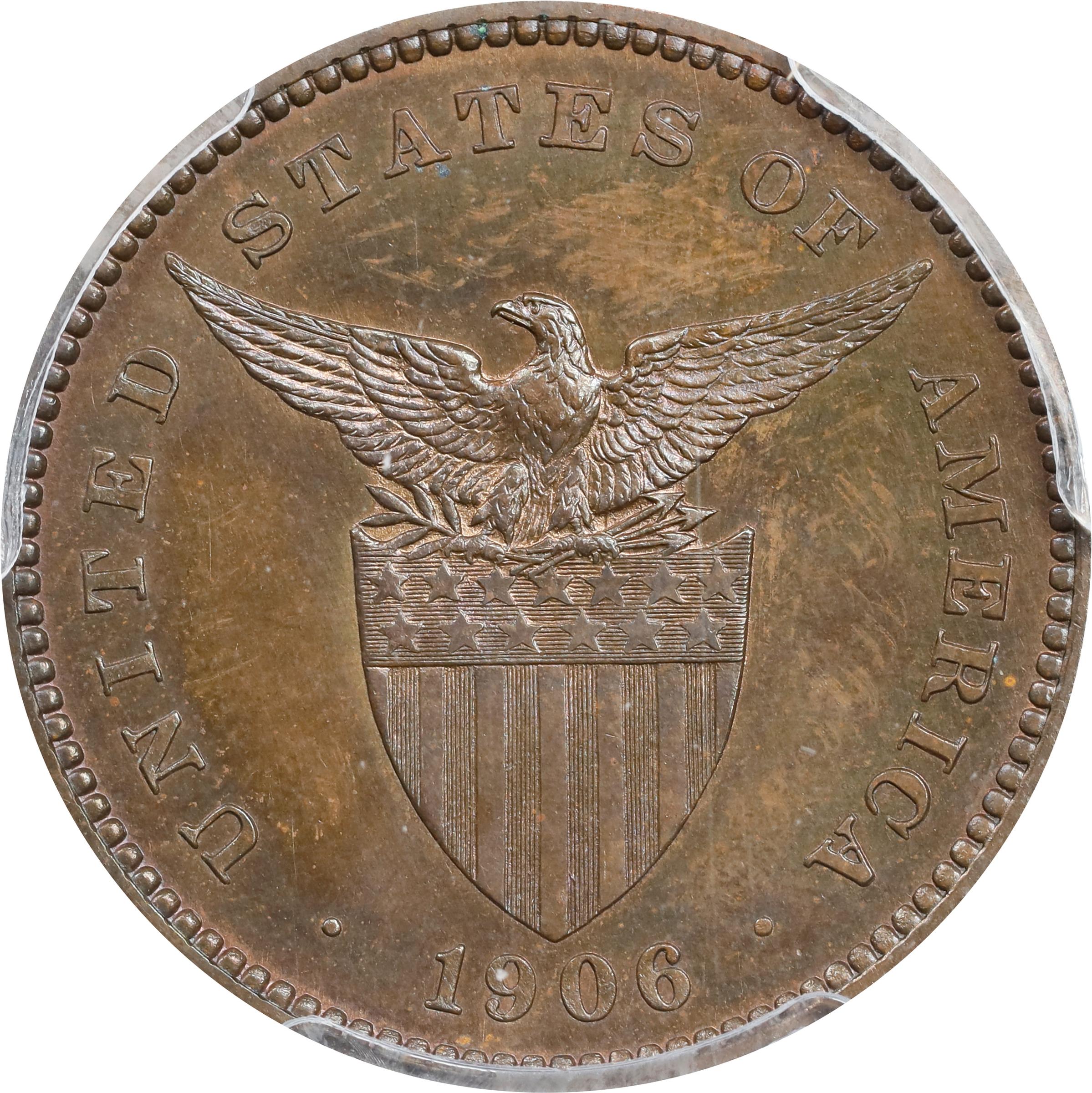 image for: PHILIPPINES. Centavo, 1906. PCGS PROOF-66 Brown.