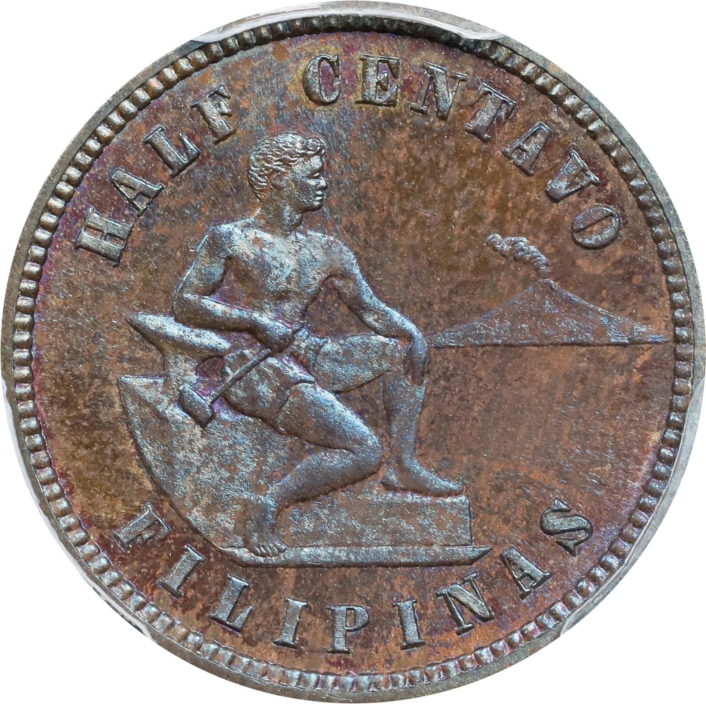 image for: PHILIPPINES. 1/2 Centavo, 1906. Philadelphia Mint. PCGS PROOF-64 Brown.