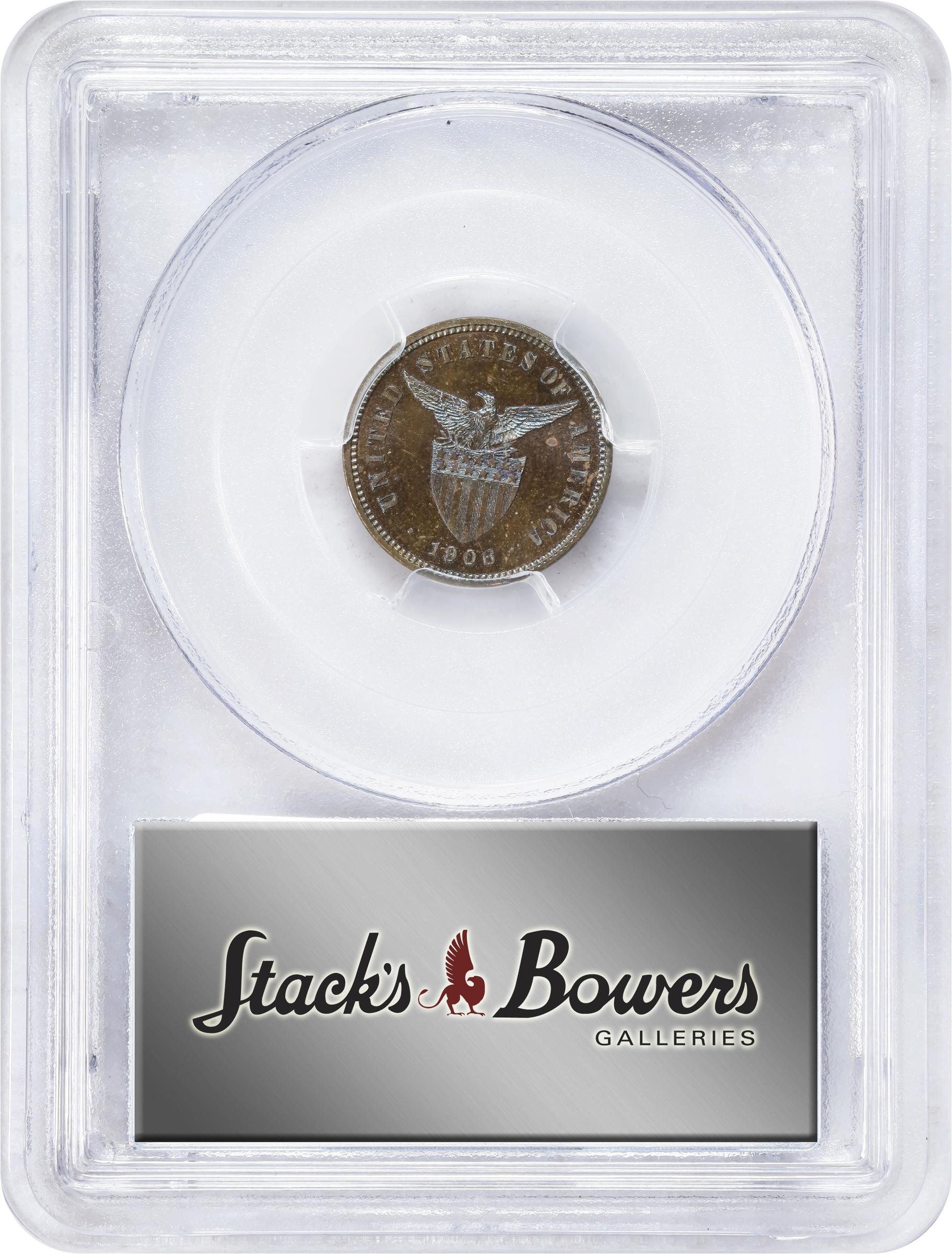 image for: PHILIPPINES. 1/2 Centavo, 1906. Philadelphia Mint. PCGS PROOF-64 Brown.