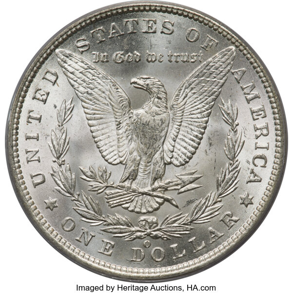 image for: 1887/6-O Overdate, VAM-3 $1  PCGS MS64
