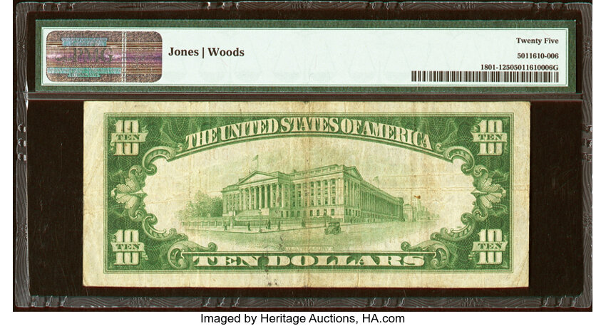 image for: 1929 Type 1 $10  PMG VF25 (Fr. 1801-1)