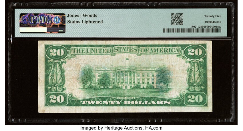 image for: 1929 Type 1 $20  PMG VF25 (Fr. 1802-1)