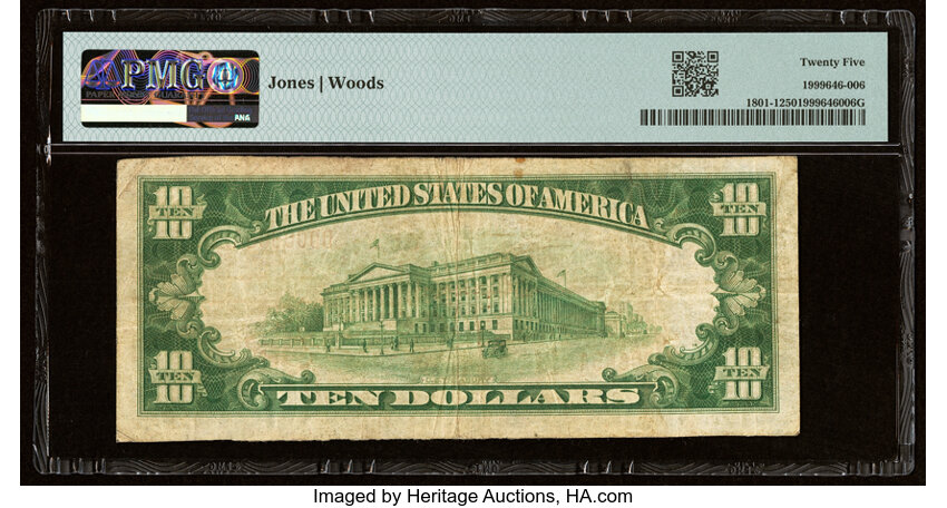 image for: 1929 Type 1 $10  PMG VF25 (Fr. 1801-1)