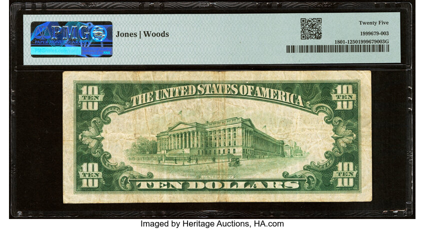 image for: 1929 Type 1 $10  PMG VF25 (Fr. 1801-1)