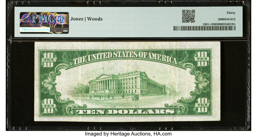 image for: 1929 Type 1 $10  PMG VF30 (Fr. 1801-1)