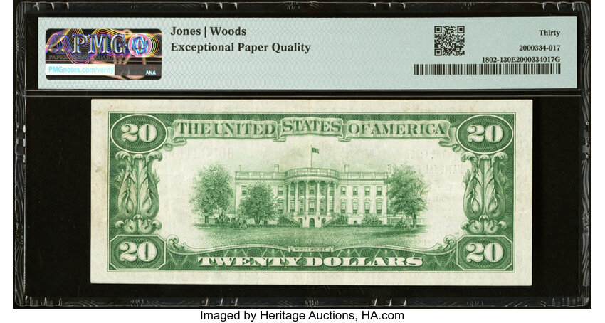image for: 1929 Type 1 $20  PMG VF30 (Fr. 1802-1)