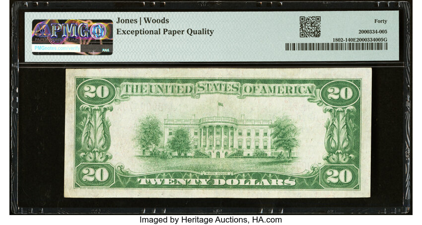 image for: 1929 Type 1 $20  PMG XF40 (Fr. 1802-1)