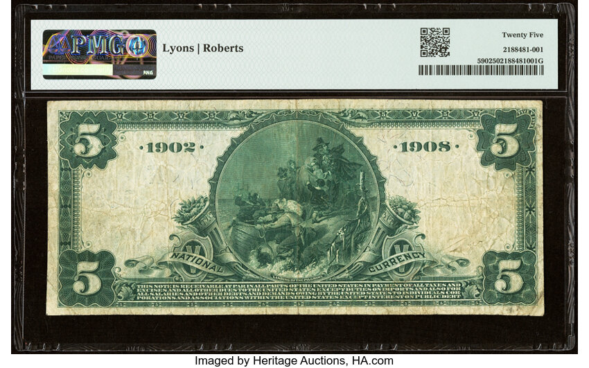 image for: 1902 3rd Charter Period, 2nd Issue $5  PMG VF25 Date Back (Fr. 590)