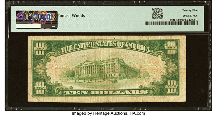 image for: 1929 Type 1 $10  PMG VF25 (Fr. 1801-1)