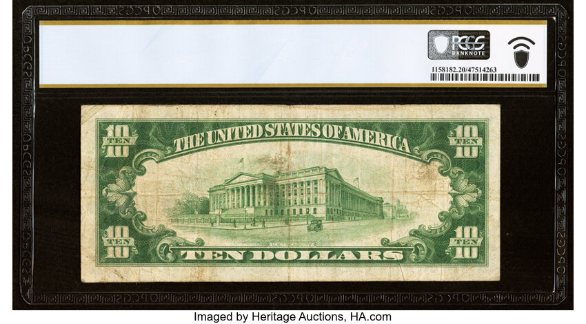 image for: 1929 Type 1 $10  PCGS VF20 (Fr. 1801-1)