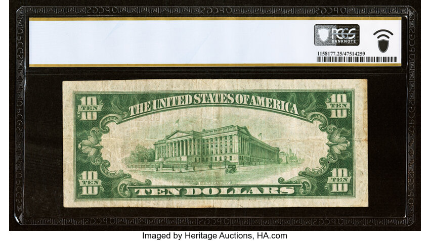 image for: 1929 Type 1 $10  PCGS VF25 (Fr. 1801-1)