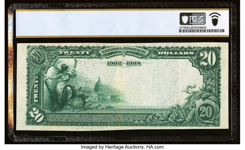 image for: 1902 3rd Charter Period, 2nd Issue $20  PCGS XF45 Date Back (Fr. 642)