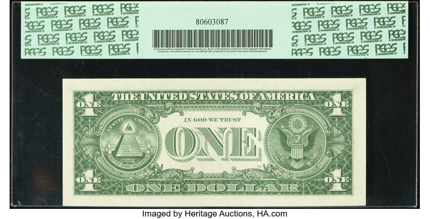 image for: 1957 $1  PCGS CU66 (Fr. 1619)