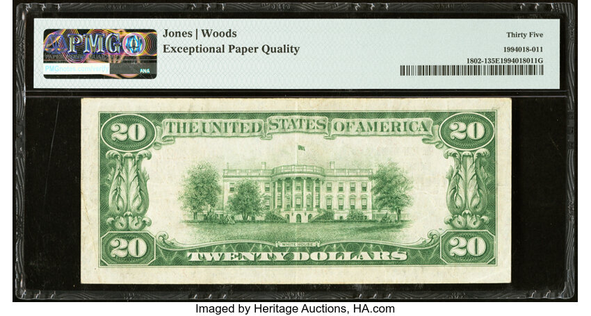 image for: 1929 Type 1 $20  PMG VF35 (Fr. 1802-1)
