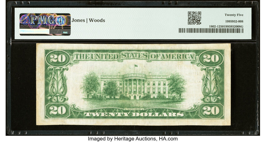 image for: 1929 Type 1 $20  PMG VF25 (Fr. 1802-1)