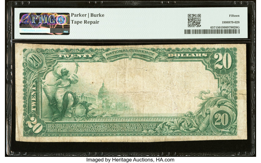 image for: 1902 3rd Charter Period, 3rd Issue $20  PMG F15 Plain Back (Fr. 657)