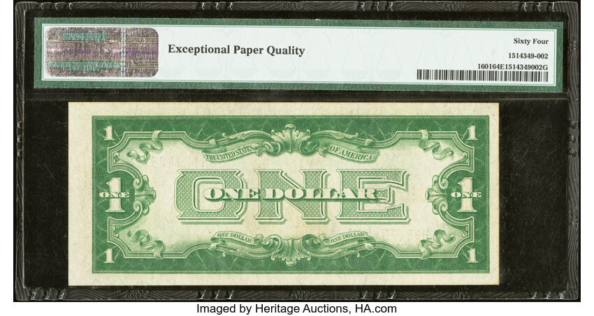 image for: 1928A $1  PMG CU64 (Fr. 1601)