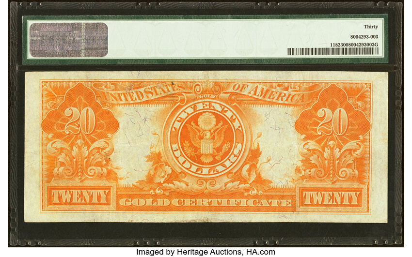 image for: Fr. 1182 $20 1906 Gold Certificate PMG Very Fine 30....