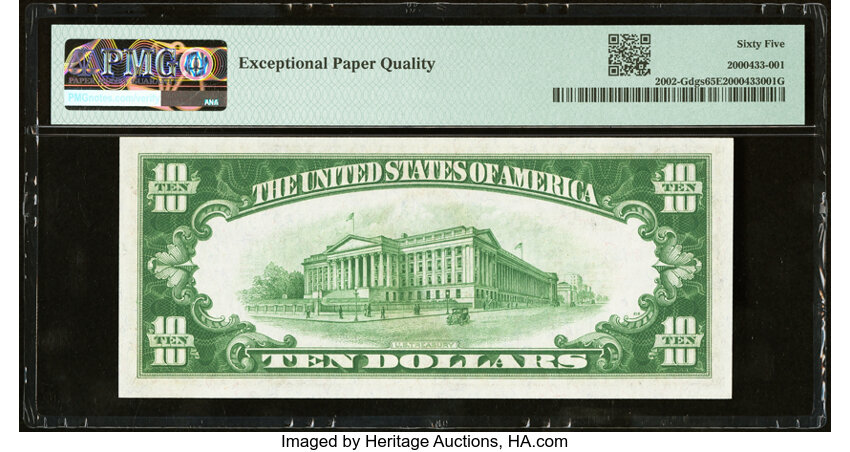 image for: 1928B Chicago $10  PMG CU65 (Fr. 2002G)