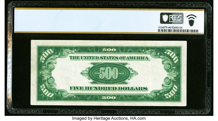 image for: 1934 Cleveland $500  PCGS XF40 (Fr. 2201D)