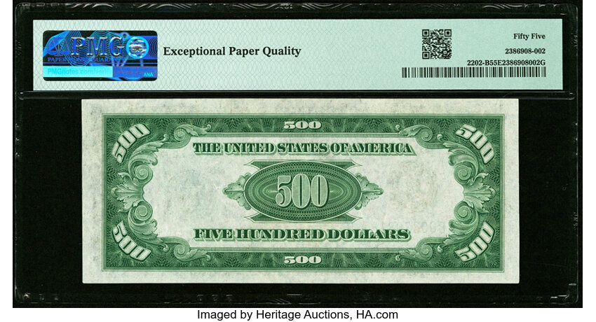image for: 1934A New York $500  PMG AU55 (Fr. 2202B)