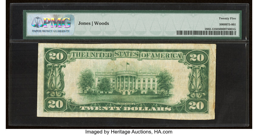 image for: 1929 Type 1 $20  PMG VF25 (Fr. 1802-1)