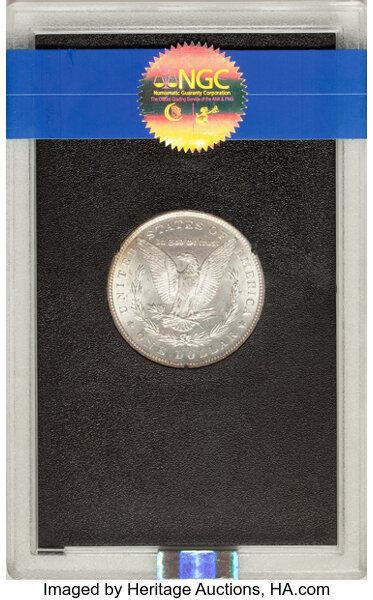 image for: 1882-CC GSA Hoard, Hard package $1  NGC MS63+