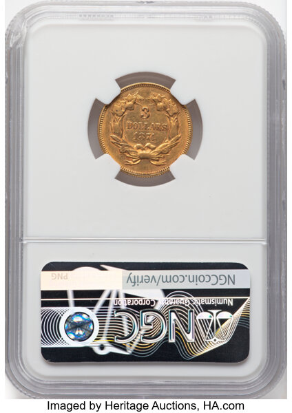 image for: 1874 $3  NGC AU53